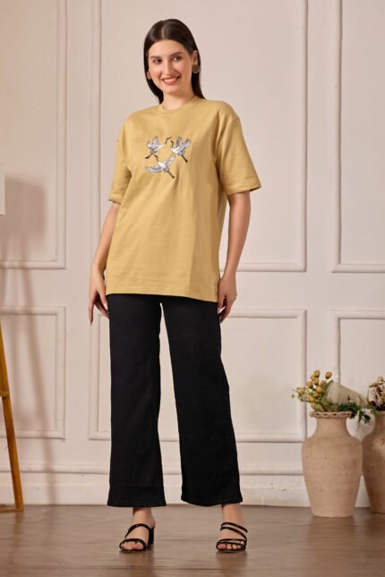 Golden Crane Serenity Tee